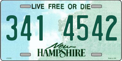 NH license plate 3414542