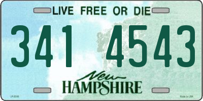 NH license plate 3414543