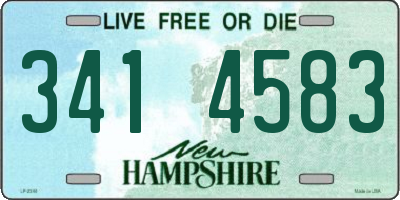 NH license plate 3414583