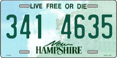 NH license plate 3414635