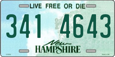 NH license plate 3414643