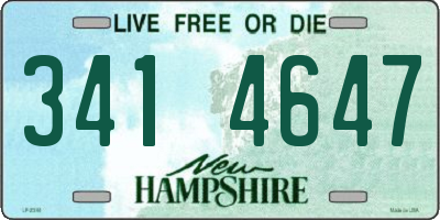 NH license plate 3414647