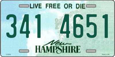 NH license plate 3414651