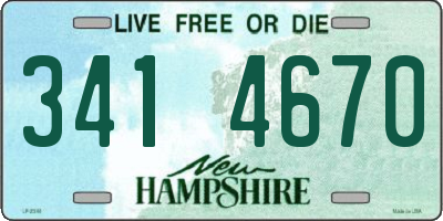 NH license plate 3414670