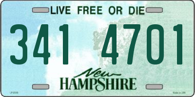 NH license plate 3414701