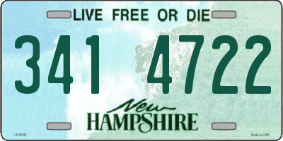 NH license plate 3414722