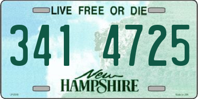 NH license plate 3414725