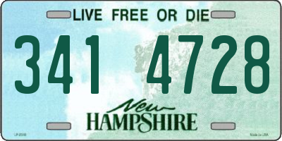NH license plate 3414728