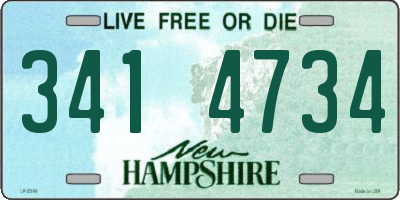 NH license plate 3414734