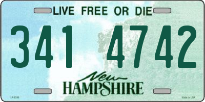 NH license plate 3414742
