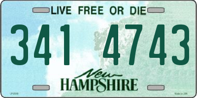 NH license plate 3414743