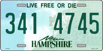 NH license plate 3414745