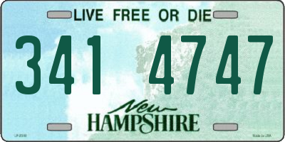 NH license plate 3414747