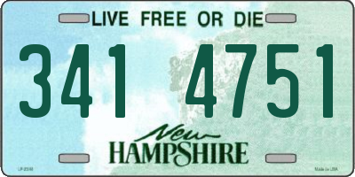 NH license plate 3414751