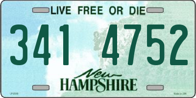 NH license plate 3414752