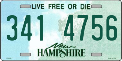 NH license plate 3414756
