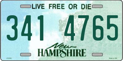 NH license plate 3414765