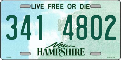 NH license plate 3414802