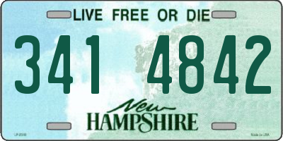 NH license plate 3414842