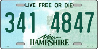 NH license plate 3414847