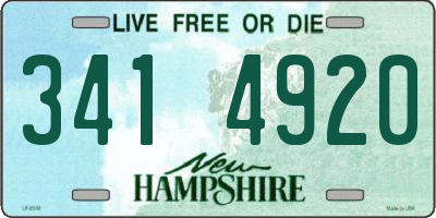 NH license plate 3414920