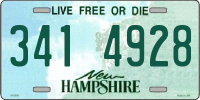 NH license plate 3414928
