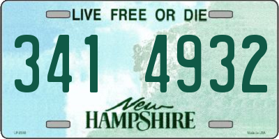 NH license plate 3414932