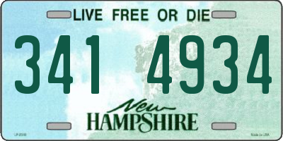 NH license plate 3414934