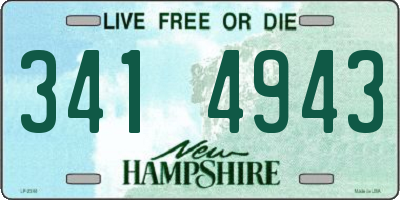 NH license plate 3414943