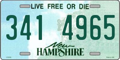 NH license plate 3414965