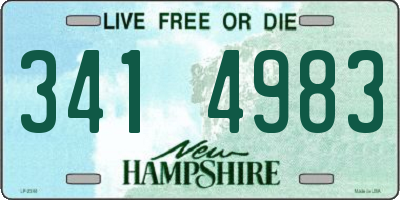 NH license plate 3414983