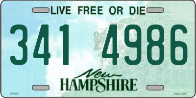 NH license plate 3414986