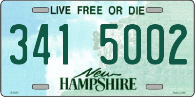 NH license plate 3415002
