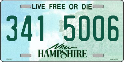 NH license plate 3415006