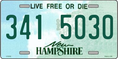 NH license plate 3415030