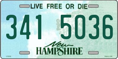 NH license plate 3415036