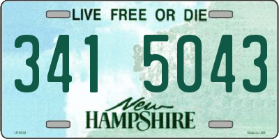 NH license plate 3415043