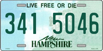 NH license plate 3415046