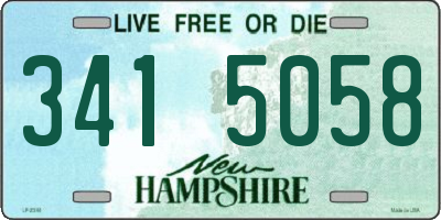 NH license plate 3415058