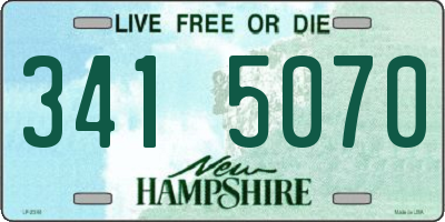 NH license plate 3415070