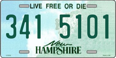 NH license plate 3415101