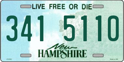 NH license plate 3415110