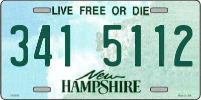 NH license plate 3415112