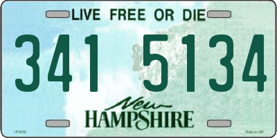 NH license plate 3415134