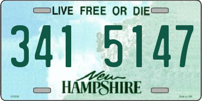 NH license plate 3415147