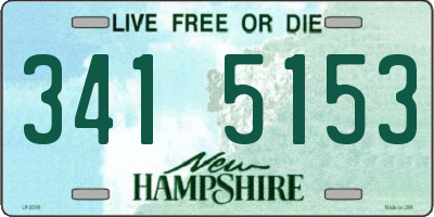NH license plate 3415153