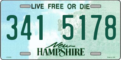 NH license plate 3415178