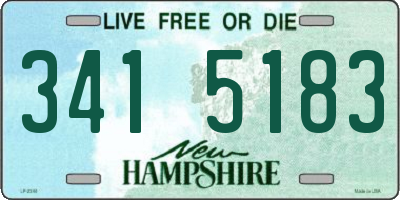 NH license plate 3415183