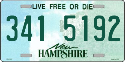 NH license plate 3415192