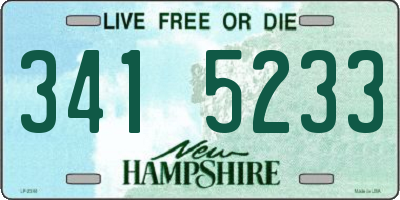 NH license plate 3415233